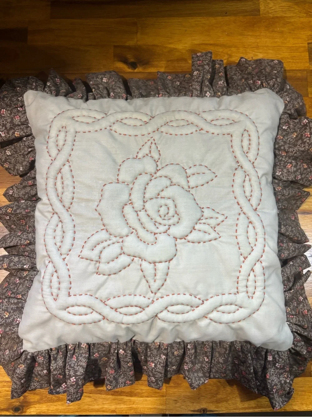 2 Handmade Cottage-core Throw Pillows